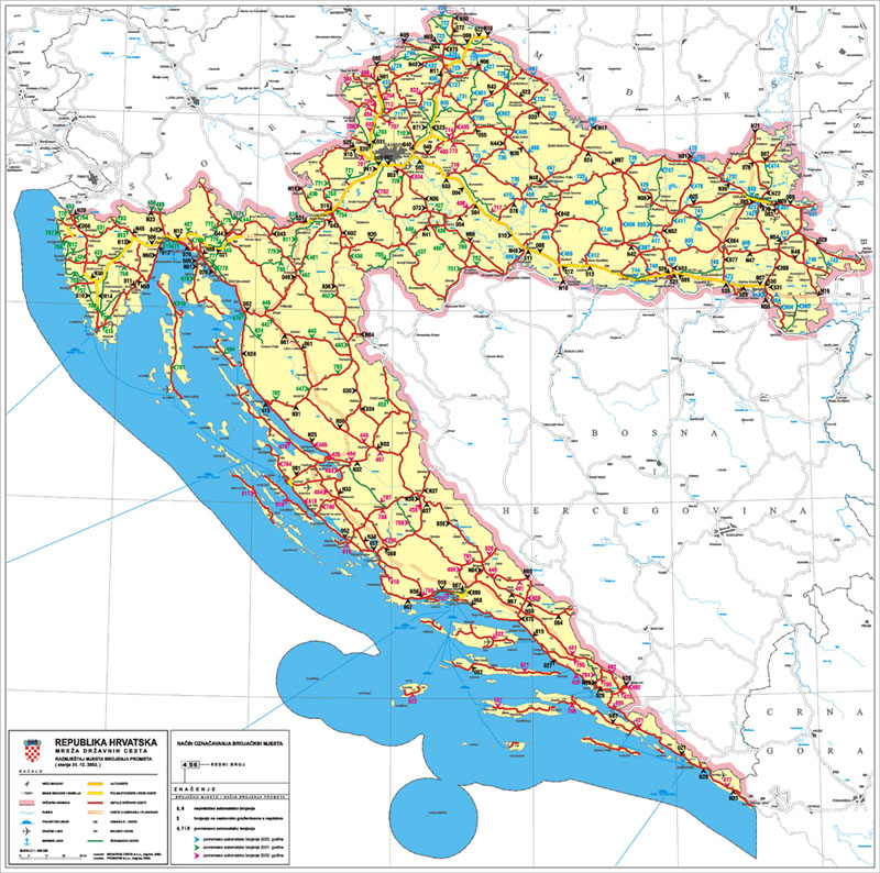 ceste hrvatske karta Kako izbjeći autoceste u Hrvatskoj | Udaljenosti.com ceste hrvatske karta