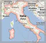 Udaljenosti i karta Italije
