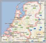 Udaljenosti i karta Nizozemske